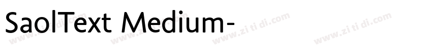 SaolText Medium字体转换